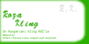 roza kling business card